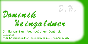 dominik weingoldner business card